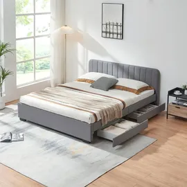 [en.casa] Nofrenna 160 x 200 cm Grau