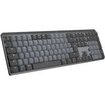 Logitech MX Mechanical Graphite, LEDs weiß, Kailh Choc V2 LOW PROFILE RED, Logi Bolt, USB/Bluetooth, DE (920-010749)