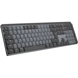 Logitech MX Mechanical Graphite, LEDs weiß, Kailh Choc V2 LOW PROFILE RED, Logi Bolt, USB/Bluetooth, DE (920-010749)