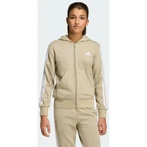 adidas Girl's ESSENTIALS FULL Zip Hoodie, Wonder Cargo/White, 9-10 Years