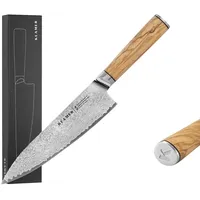Klamer Damastmesser Chefmesser 20 cm Olive