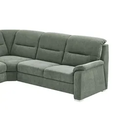 meinSofa Eckcouch Flachgewebe 2-Sitzer Grün