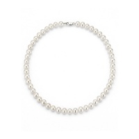 Firetti Perlenkette Schmuck Geschenk Halsschmuck Halskette Perle, Made in Germany - mit Süßwasserzuchtperle silberfarben|weiß 4