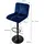 ML-Design Barhocker 2Er Set aus Samt Blau Gepolsterter Barstuhl mit Rückenlehne