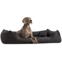 Tierlando MORITZ VIP Hundebett Hundesofa schwarz 90 cm, 22 cm, 75 cm