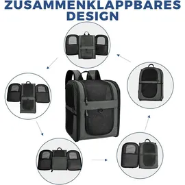 luxuskollektion Haustier Rucksack Tragetasche 2-12kg Grau