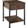 Tectake Nachttisch Industrial Dunkelbraun 40 x 40 x 55,5 cm