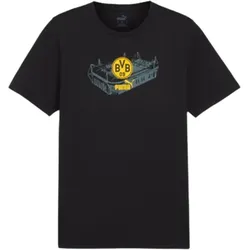 Puma BVB Ftbl Icons T-Shirt Herren - schwarz/gelb/grau- S