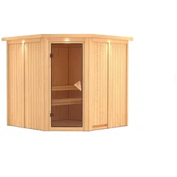 Karibu Sauna Jarin-ohne Ofen-Inkl. Dachkranz