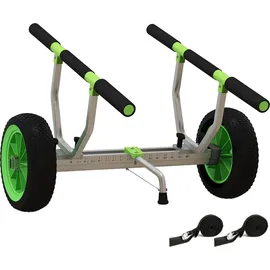sportnow Kajakwagen Aluminium 79 x 72,5 x 42 cm Grün/Schwarz