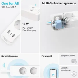 Tapo P300 WiFi-Steckdosenleiste 3-fach