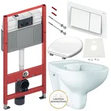 tece, grohe TECE Vorwandelement WC spülrandlos Beschichtung Drückerplatte WC Sitz Set