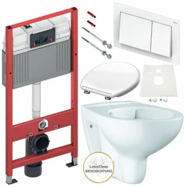 tece, grohe TECE Vorwandelement WC spülrandlos Beschichtung Drückerplatte WC Sitz Set