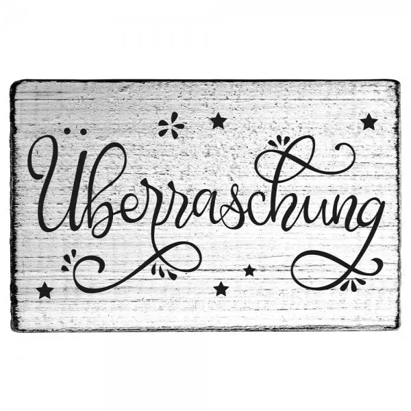 SALE - Vintage Stempel "Überraschung"