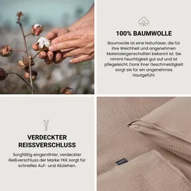SCHIESSER Molly Uni Taupe 135 x 200 cm + 80 x 80 cm