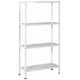 Ironside Lagerregal Metall 150x75x30 cm weiß