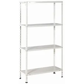 Ironside Lagerregal Metall 150x75x30 cm weiß
