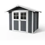 Grosfillex Déco Gartenhaus 2,95 x 2,61 x 2,36 m dunkelgrau
