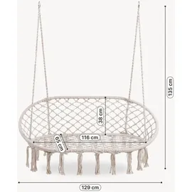 casa.pro Hängesessel Kailua Cremeweiß