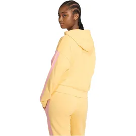 adidas Essentials 3-Stripes French Terry Full Zip Hoodie, Semi Ice Tangerine/st Tropic Bloom, L