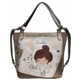 Anekke Sophia Schultertasche Polyurethan Braun/Weiß/Bronze/Mehrfarbig