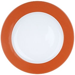 Teller Nova Ocean Weiß, Orange Porzellan 12 Stück 22 cm