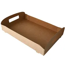 Papstar 10 Tragetabletts, "pure" 4,5 cm braun,