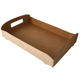 Papstar 10 Tragetabletts, "pure" 4,5 cm braun,