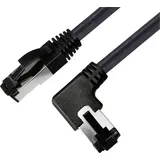 BKL Electronic 144035 RJ45 Patchkabel CAT 8.1 S/FTP 1m Schwarz Halogenfrei 1St.