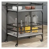 vidaXL Küchenwagen Grau Sonoma 82x40x78,5 cm Holzwerkstoff