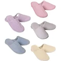 Angaekkot Hotelslipper 5 Paar Bunt Hausschuhe Set,Einwegslipper,Universalgröße Gästehausschuhe,Waschbar Winter Warm Antirutsch Korallenvlies Gästepantoffeln,Unisex-Erwachsene - 38 EU