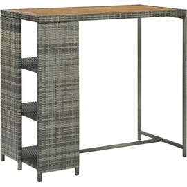 vidaXL Bartisch mit Regal 120 x 60 x 110 cm Grau