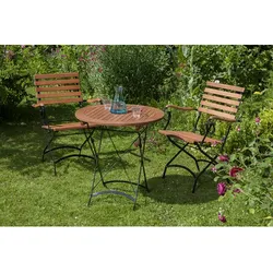 MERXX Gartenmöbel »Schlossgarten«, Metall, 3-teilig - grau