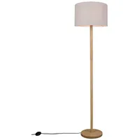 MeineWunschleuchte TRIO Beleuchtung LED Stehlampe mit Stoff Lampenschirm Weiß