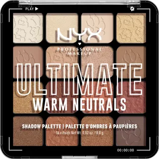 NYX Professional Makeup Ultimate Shadow Palette Lidschatten Farbton Warm Neutrals 16x0,8 g