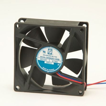 Rs Pro DC FAN 80X25MM 12V WITH IP55 (80 mm), PC Lüfter