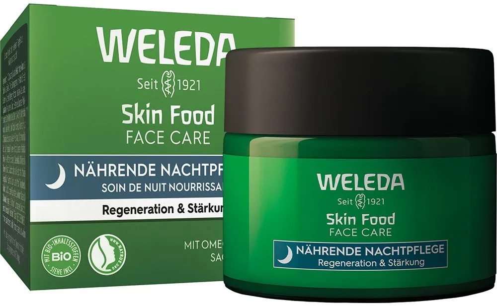 Weleda Skin Food Nährende Nachtpflege - stärkt die Hautbarriere & regeneriert trockene Gesichtshaut