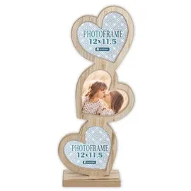 ZEP Frida 3x12x11,5 Holz Rahmen mit 3 Herzen RE333