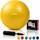 Matchu Sports Gymnastikball 45 cm - Fitnessball - Pilatesball - Yogaball - Gelb