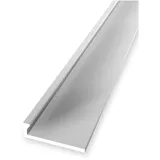 PROVISTON Einfass- & Abschlussprofil Aluminium 21 x 4.5 x 2500 mm Aluminium Natur Einschubprofil Abschlussleiste Bodenprofil - Proviston