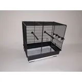 ollesch Vogelkäfig Vogelheim Vogelbauer schwarz grau