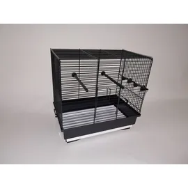 ollesch Vogelkäfig Vogelheim Vogelbauer schwarz grau