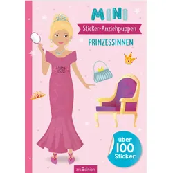 ARSEDITION 135805 Mini-Sticker-Anziehpuppen – Prinzessinnen