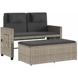 vidaXL Gartenbank 111 x 54 x 0 cm Hellgrau