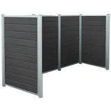 Plus Holz Mülltonnenverkleidung Artura WPC 288 cm x 99 cm x 142 cm zum Einbeton.