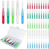 50 Stück Interdentalbürsten, Zahnzwischenraumbürsten 5 Farbes, Zahnzwischenraumr
