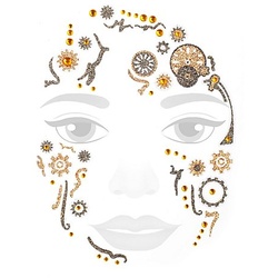 Face-Art-Tattoo "Steampunk"