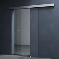 Mai & Mai Glasschiebetür komplettset softclose Amalfi in Klarglas, Griffart: Muschelgriff, BxH: 77,5x205cm, 15 mm Wandabstand, inkl. Softclose-Automatik, 8mm ESG-Sicherheitsglas