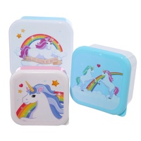 Puckator Enchanted Rainbow Set Behälter für alimenti-unicorno, Pink/Hellblau
