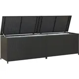 furnicato Gartenbox 200 x 50 x 60 cm Schwarz